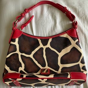 EUC Dooney and Bourke Serengeti giraffe print hobo